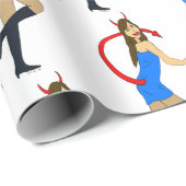 Papier Cadeau fille diable (Coin rond)