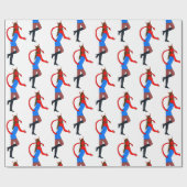 Papier Cadeau fille diable (Plat)