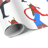 Papier Cadeau fille diable (Coin rond)