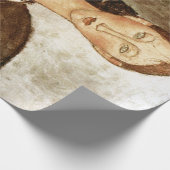 Papier Cadeau Fille en robe jaune, Modigliani (Coin)