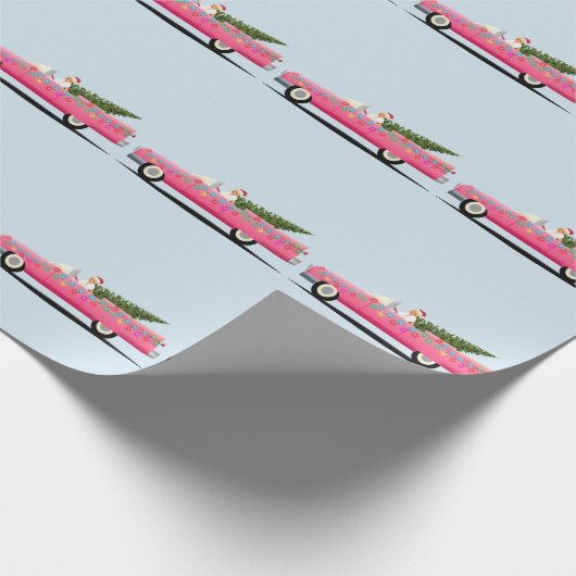 PAPIER CADEAU FILLE EN ROSE CLASSIQUE CADDY CHRISTMAS WRAPPING P (Coin)