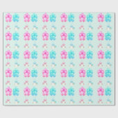 Papier Cadeau Fille et garçon Bébé jumeaux (Plat)