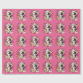 Papier Cadeau Fille fantôme d'Halloween (Plat)