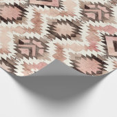 Papier Cadeau Fille-fille rose Brown Southwestern Tribal Anniver (Coin)