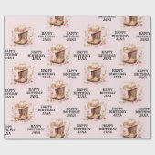 Papier Cadeau Fille Fleur sauvage Bash Anniversaire | Occident r (Plat)