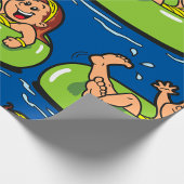 Papier Cadeau Fille Flottant Dans Un Tube Intérieur