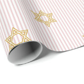 Papier Cadeau Fille juive bébé Simchat Bat Brit Bat rose (Coin rond)
