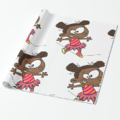 Papier Cadeau Fille marchant sur un fil (Déroulé)