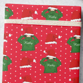 Papier Cadeau Fille mignonne avec Sweat - shirt à capuche vert N