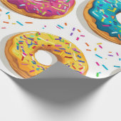 Papier Cadeau Fille Motif Donut (Coin)