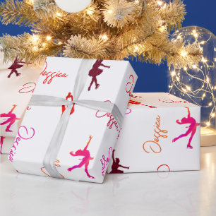 Papier Cadeau Fille Patinage artistique Nom du patinage sur glac
