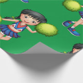Papier Cadeau Fille pom-pom girl (Coin)