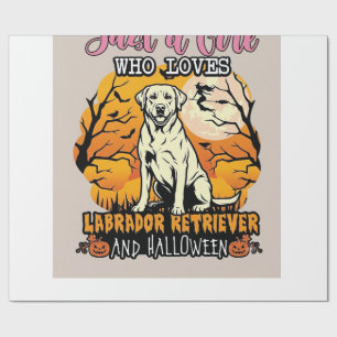 Papier Cadeau Fille qui aime simplement Labrador Retriever Hallo