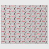 Papier Cadeau Fille Rockstar (Plat)