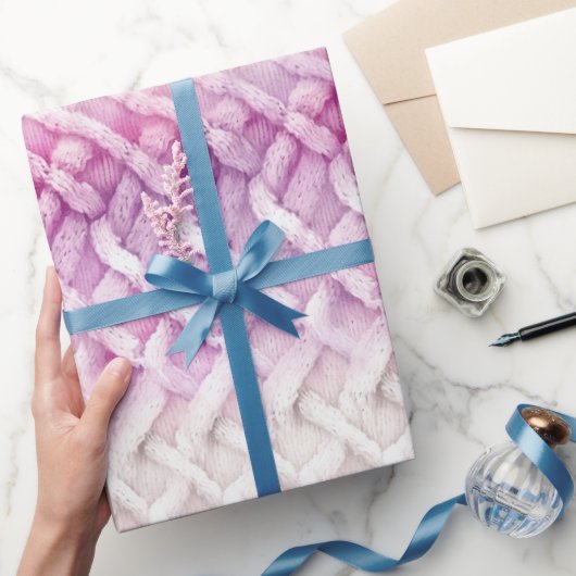 Papier Cadeau Fille rose chaud blanc Abstrait (Cadeaux)