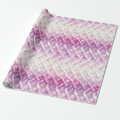 Papier Cadeau Fille rose chaud blanc Abstrait (Déroulé)