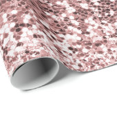 Papier Cadeau Fille Rose rose rose rose Parties scintillant or é (Coin rond)