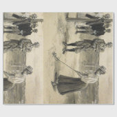 Papier Cadeau Fille SUPÉRIEURE de golf (Plat)