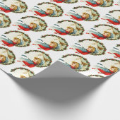 Papier Cadeau Fille vintage avec une écharpe (Coin)