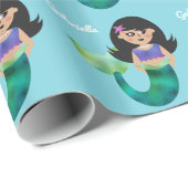 Papier Cadeau Filles à la mode latines personnalisées (Coin rond)