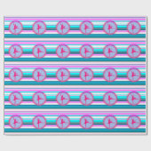 Papier Cadeau Filles Ballerina Dance Stripes (Plat)