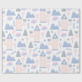 Papier Cadeau Filles Châteaux et Lollipops roses Envelopper le p (Plat)