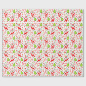 Papier Cadeau Filles crosse Noël cadeau de Noël (Plat)