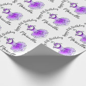 Papier Cadeau Filles d'art encastrées dans la robe de fête viole (Coin)