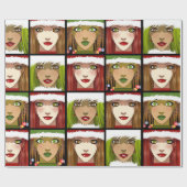 Papier Cadeau Filles de vacances (Plat)