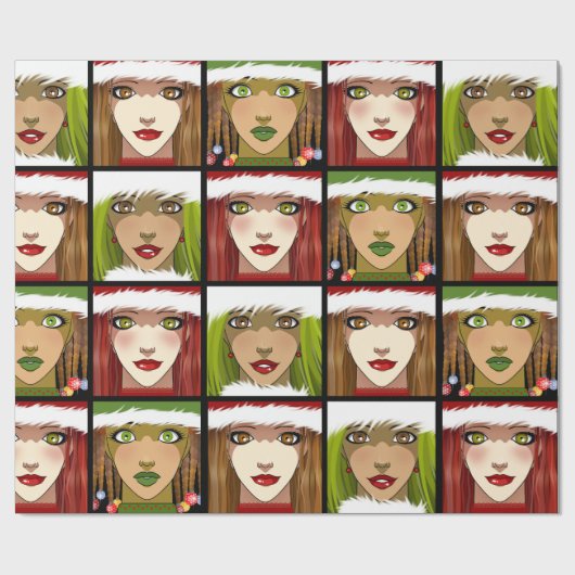 Papier Cadeau Filles de vacances (Plat)