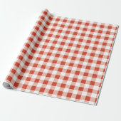 Papier Cadeau Filles En vichy été rouge Anniversaire (Déroulé)