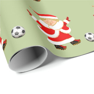Papier Cadeau Filles Football Noël Cadeau