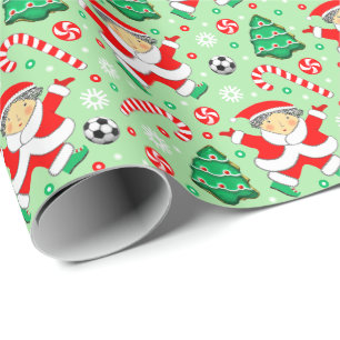 Papier Cadeau Filles Football Noël cadeau de vacances