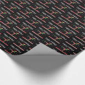 Papier Cadeau Filles Gymnastique Elfe de Noël (Coin)