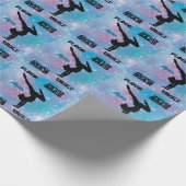 Papier Cadeau Filles Gymnastique Sol, Bars, Poutres, Vault Paste (Coin)