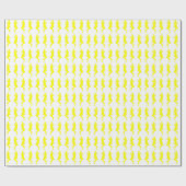 Papier Cadeau Filles Jaune Gras Mod GoGo (Plat)