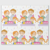 Papier Cadeau Filles jumelles (Plat)