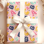 Papier Cadeau Filles Marine et rose ABC Alphabet Motif<br><div class="desc">Ce Papier Motif Alphabet Marine Girls et rose ABC présente des lettres amusantes et ludiques dans des couleurs vives comme marine, rose, jaune et turquoise. Les lettres pointillées contre un arrière - plan rose pâle en font un cadeau parfait pour envelopper les cadeaux pour les jeunes enfants, surtout pour les...</div>