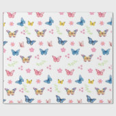 Papier Cadeau Filles mignonne Motif papillon rose Anniversaire d (Plat)