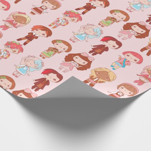 Papier Cadeau Filles mignonnes (Coin)