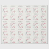 Papier Cadeau Filles mignonnes Roses Fête Chien Chien Robe N'Imp (Plat)