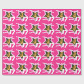 Papier Cadeau Filles nom ajouter votre photo 17e anniversaire ro (Plat)