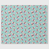 Papier Cadeau Filles Papillon Anniversaire (Plat)