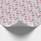 Papier Cadeau Filles Tir à l'arc - Coeurs de filles et maquillag (Coin)