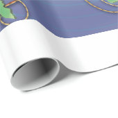 Papier Cadeau Fils du monde - Câbles sous-marins (Coin rond)