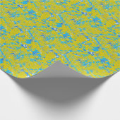 Papier Cadeau Fils jaunes, bleus et blancs (Coin)