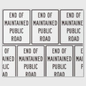 Papier Cadeau Fin De La Voie Publique Entretenue (Plat)