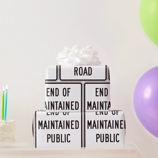 Papier Cadeau Fin De La Voie Publique Entretenue