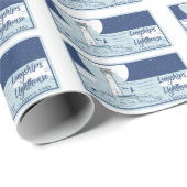 Papier Cadeau Fin des terres du phare de Longships (Coin rond)