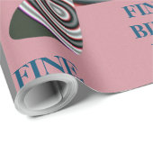 Papier Cadeau FIN JOUR DE NAISSANCE_Cadeau_NOIR_GRAY_PINK (Coin rond)